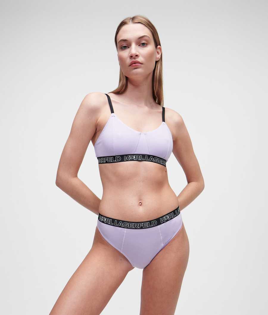 Light Purple Women's Karl Lagerfeld Ikonik 2.0 Bralette Underwear | TH381KEXO