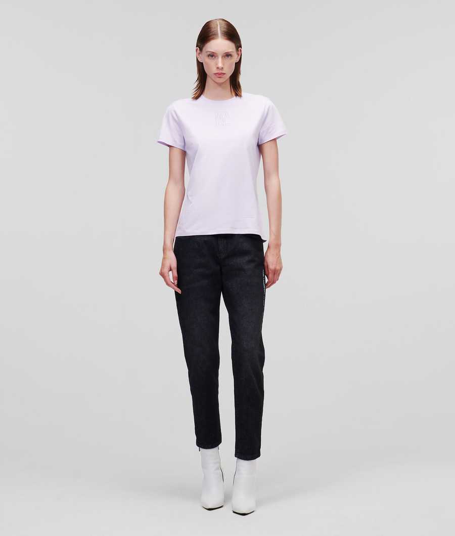 Light Women's Karl Lagerfeld Athleisure T-Shirts | TH046ODFM