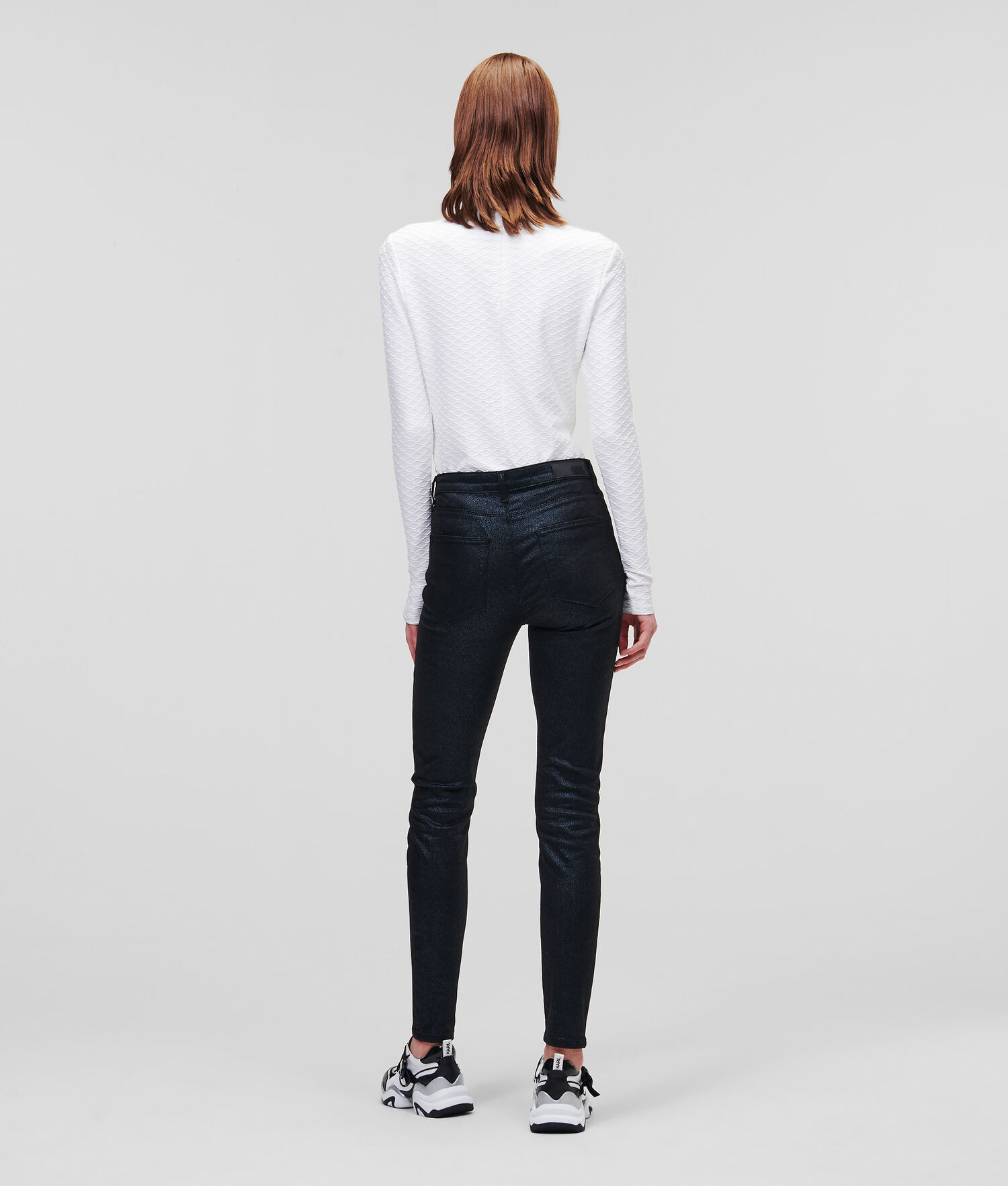 Metal Women's Karl Lagerfeld Metallic Skinny Jeans | TH512YSXK