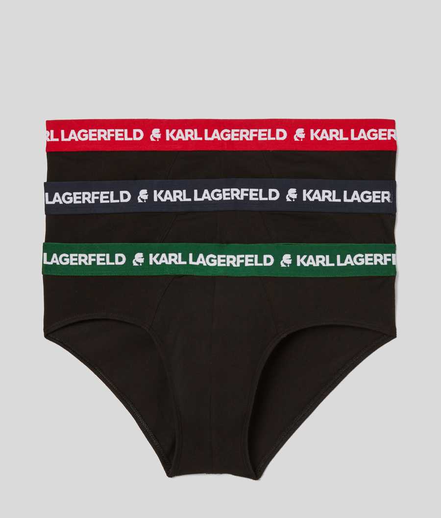 Multicolor Men\'s Karl Lagerfeld Karl Logo Briefs - 3 Pack Underwear | TH127HTCF