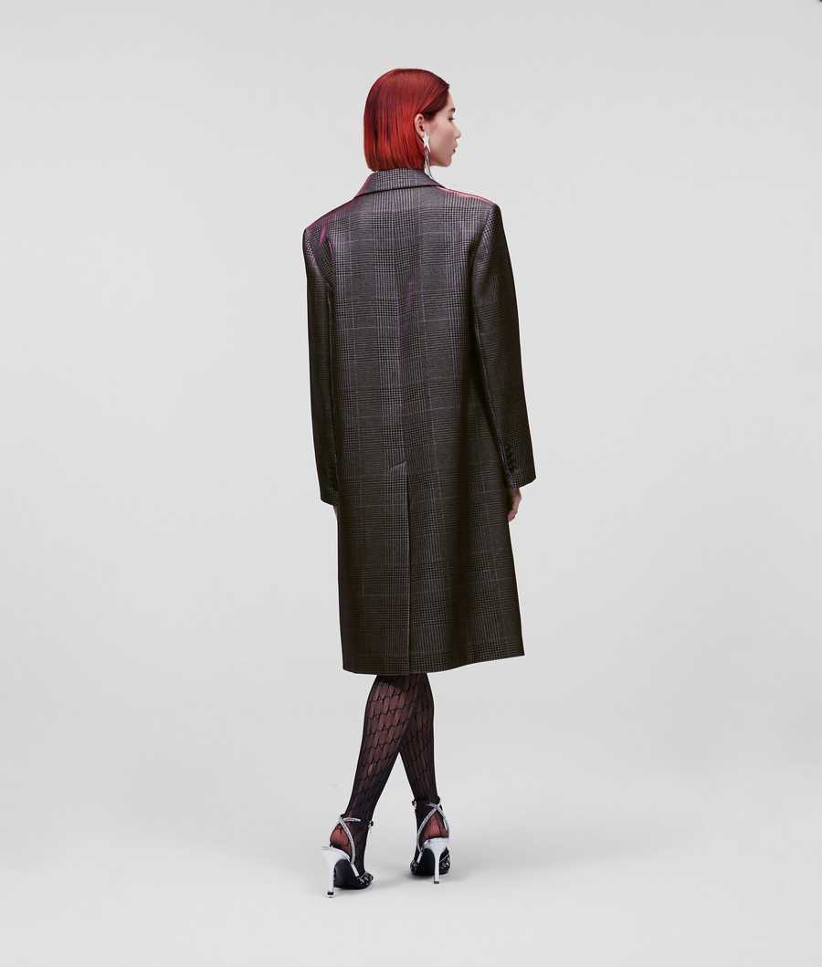 Multicolor Women's Karl Lagerfeld Iridescent Tailored Coats | TH059VMPH