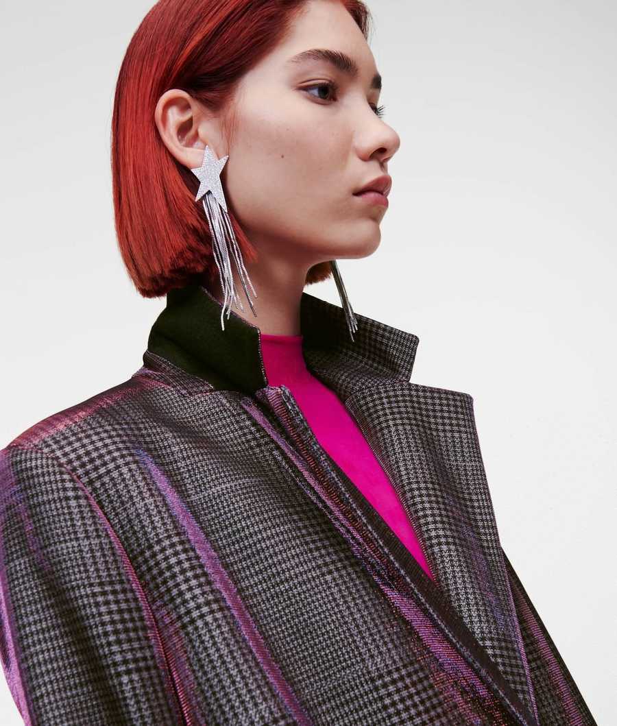 Multicolor Women's Karl Lagerfeld Iridescent Tailored Coats | TH059VMPH