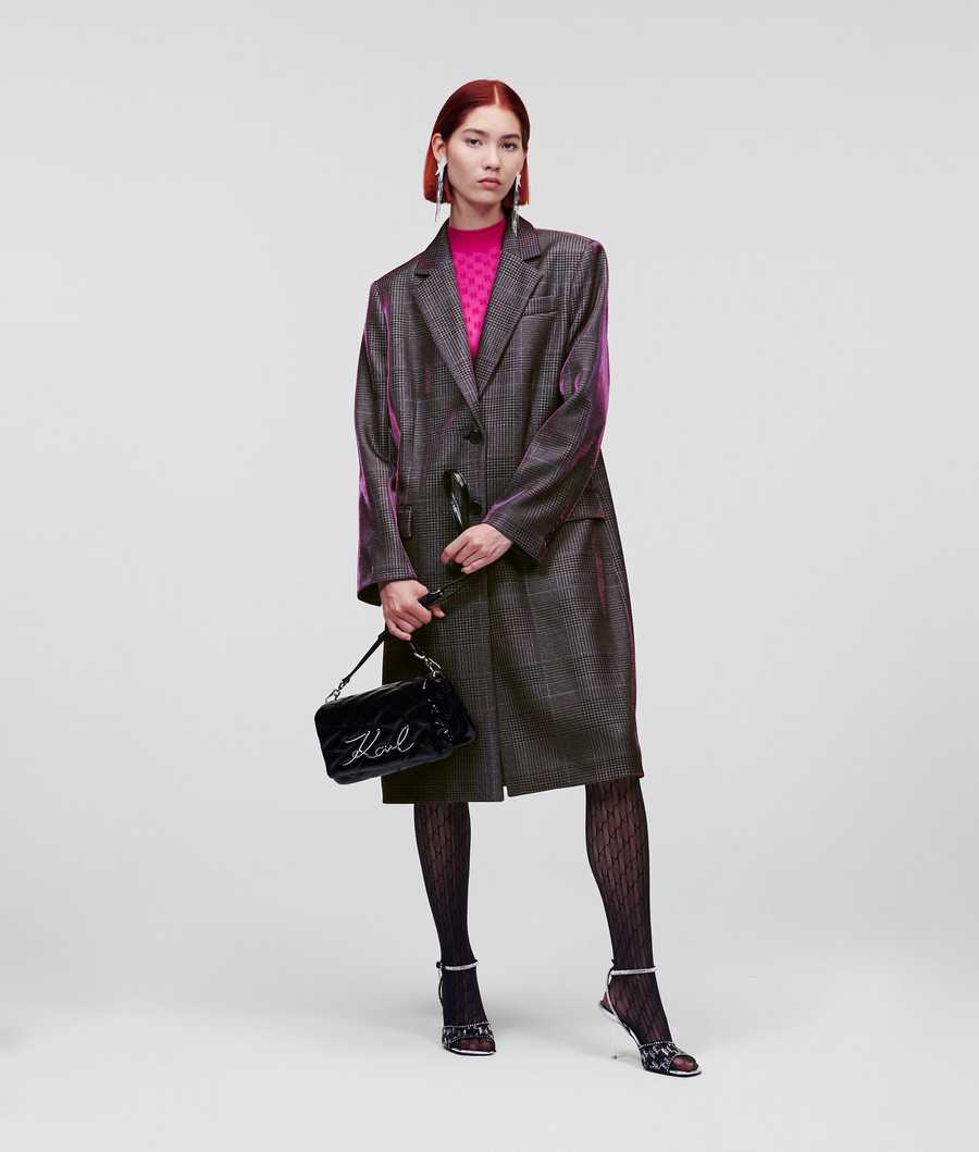 Multicolor Women's Karl Lagerfeld Iridescent Tailored Coats | TH059VMPH