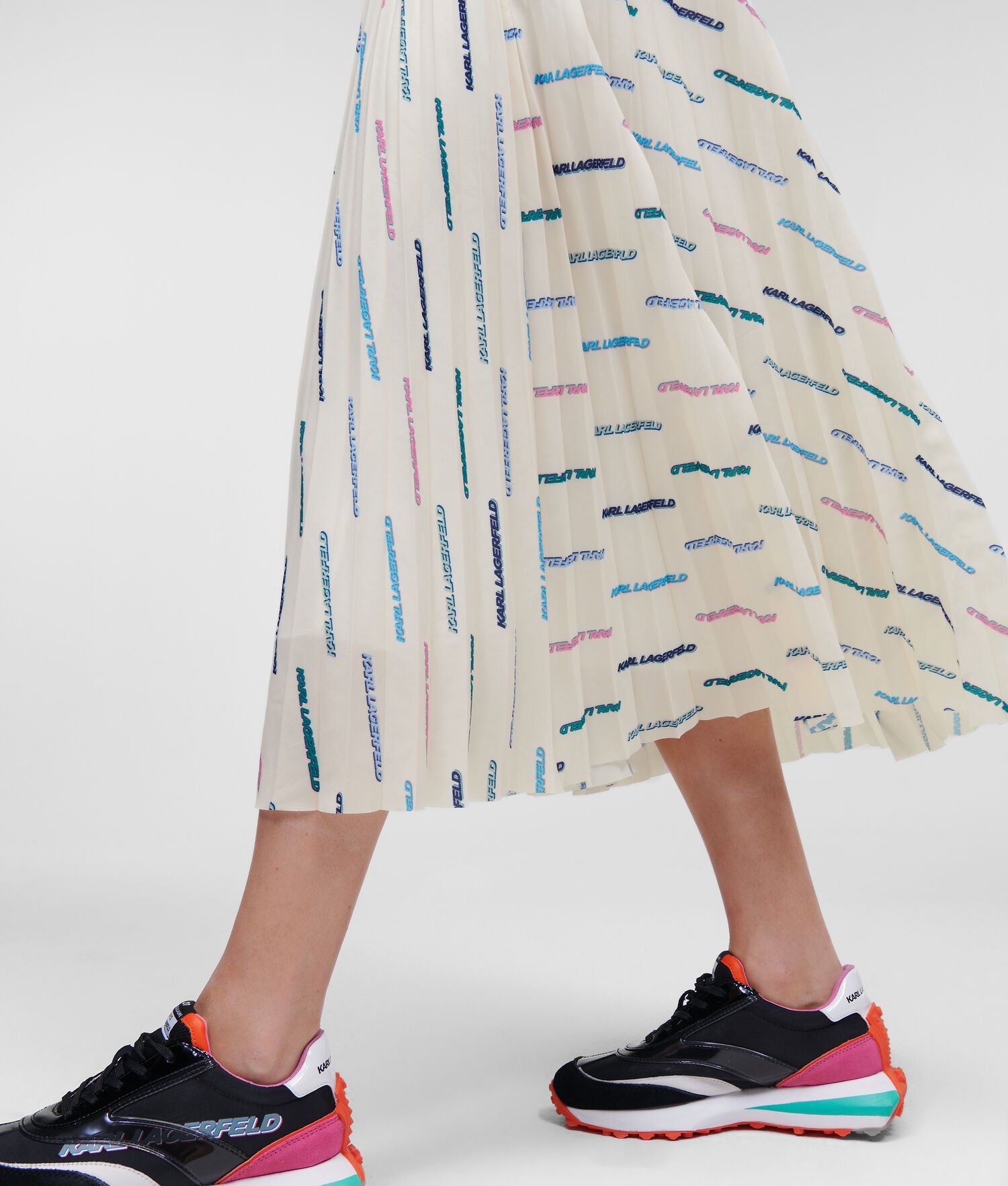 Multicolor Women's Karl Lagerfeld Karl Future Logo Pleated Skirts | TH294IGVM