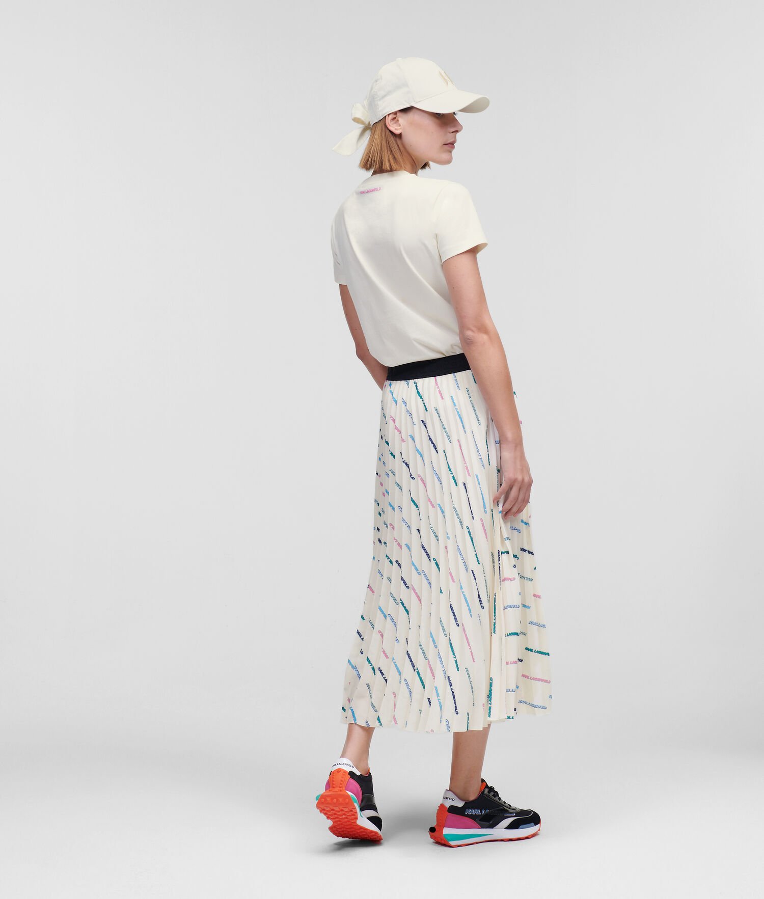 Multicolor Women's Karl Lagerfeld Karl Future Logo Pleated Skirts | TH294IGVM