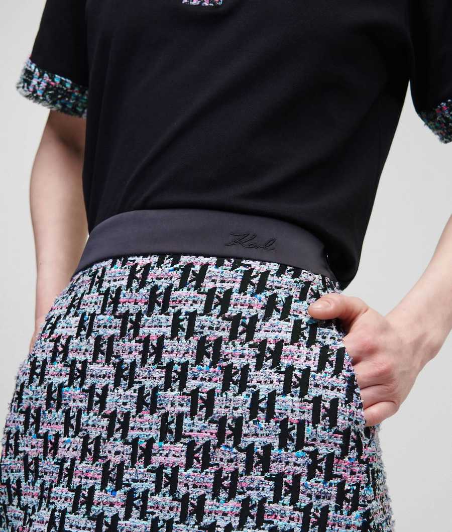 Multicolor Women's Karl Lagerfeld Kl Monogram BOUCLÉ Skirts | TH290FLTE