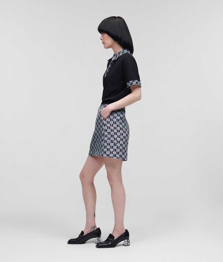 Multicolor Women's Karl Lagerfeld Kl Monogram BOUCLÉ Skirts | TH290FLTE