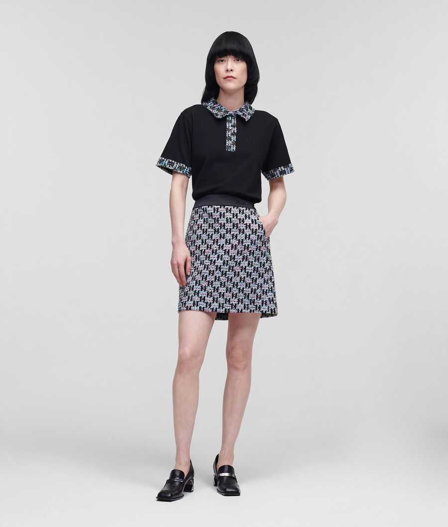 Multicolor Women's Karl Lagerfeld Kl Monogram BOUCLÉ Skirts | TH290FLTE