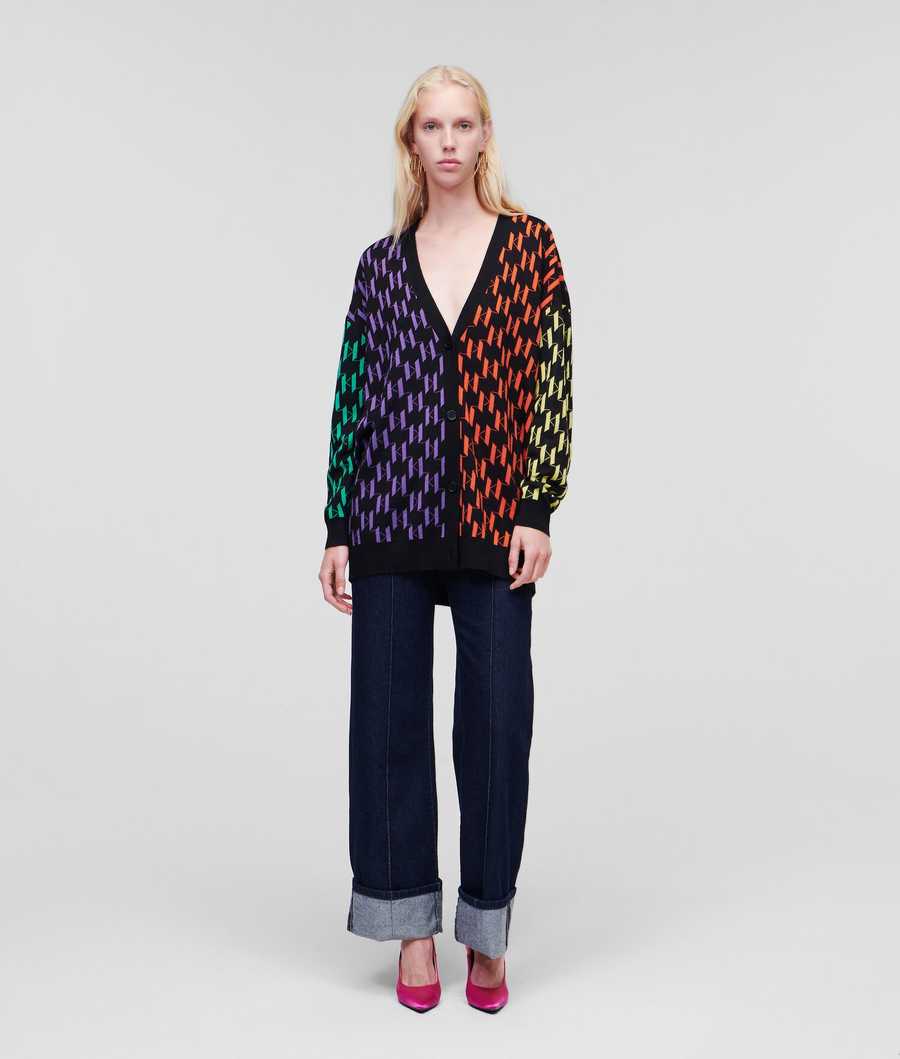 Multicolor Women's Karl Lagerfeld Long Kl Monogram Knitwear | TH936PLNS