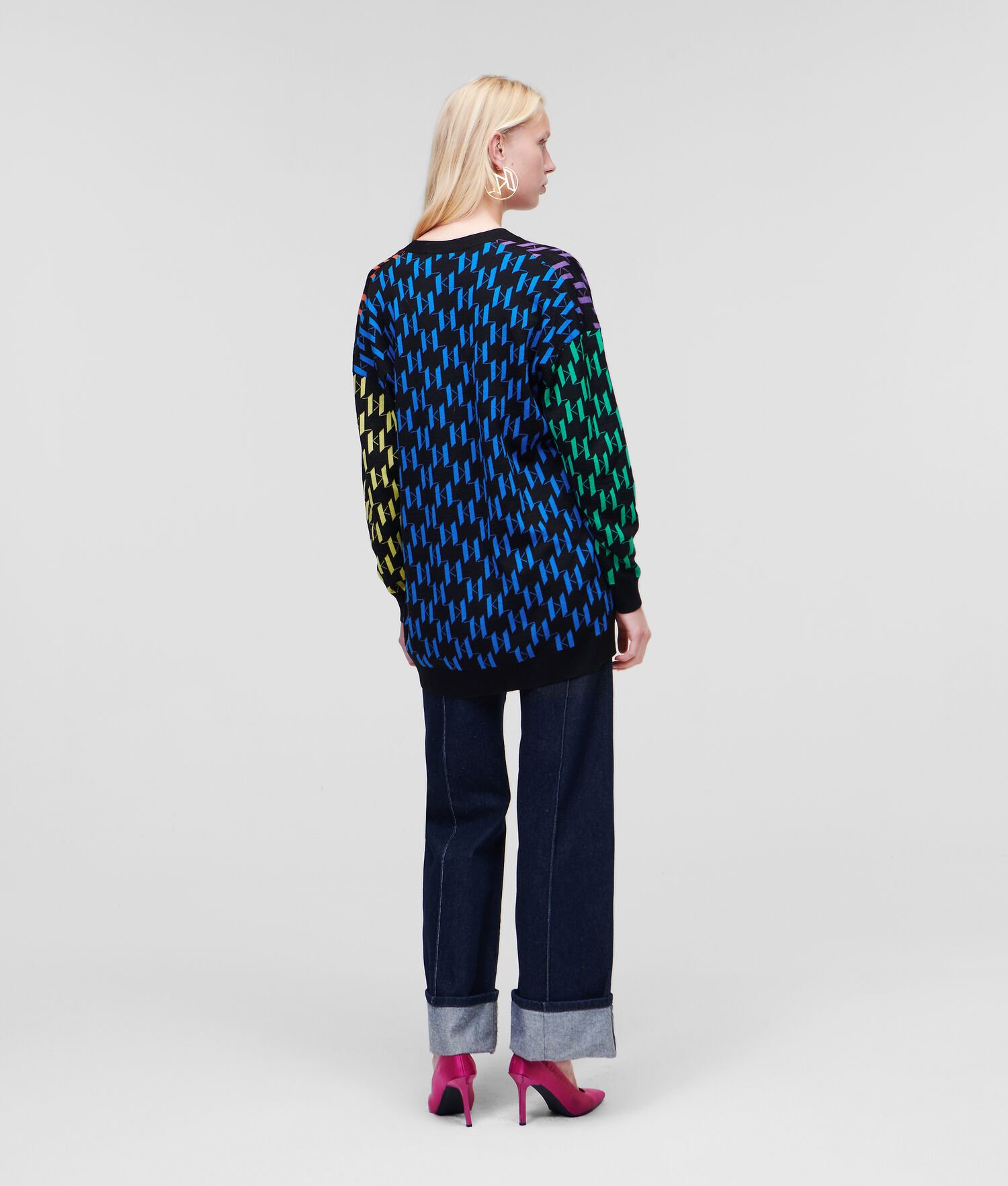 Multicolor Women's Karl Lagerfeld Long Kl Monogram Knitwear | TH936PLNS