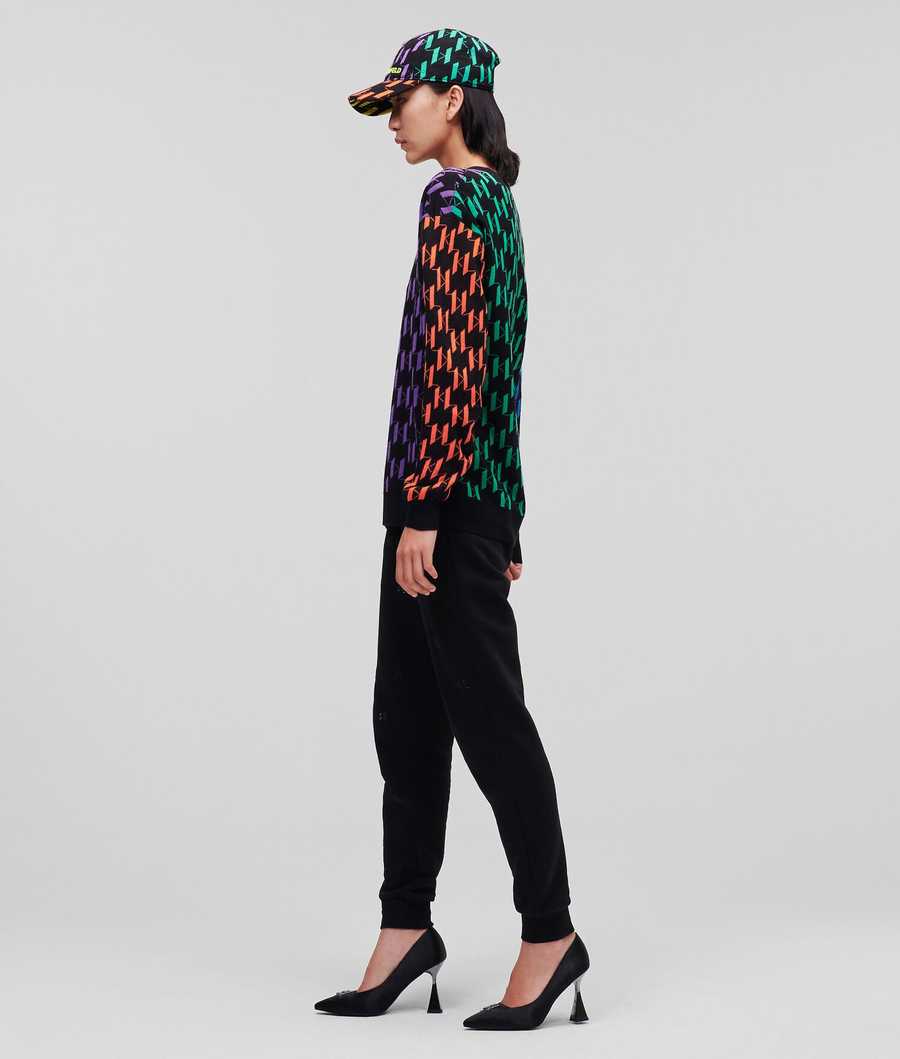 Multicolor Women's Karl Lagerfeld Multi-coloured Kl Monogram Knitwear | TH406IXVZ