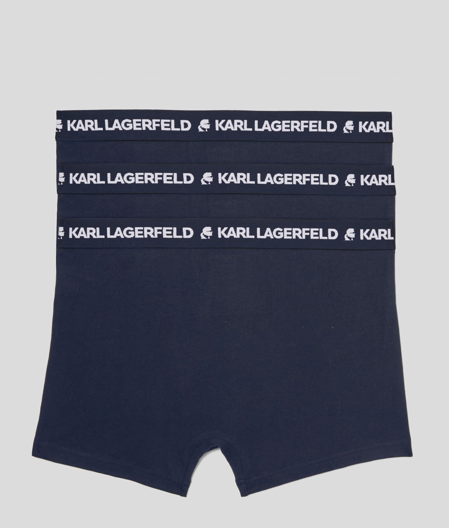 Navy Men's Karl Lagerfeld Karl Logo Monochrome Trunks - 3 Pack Underwear | TH364DLGH