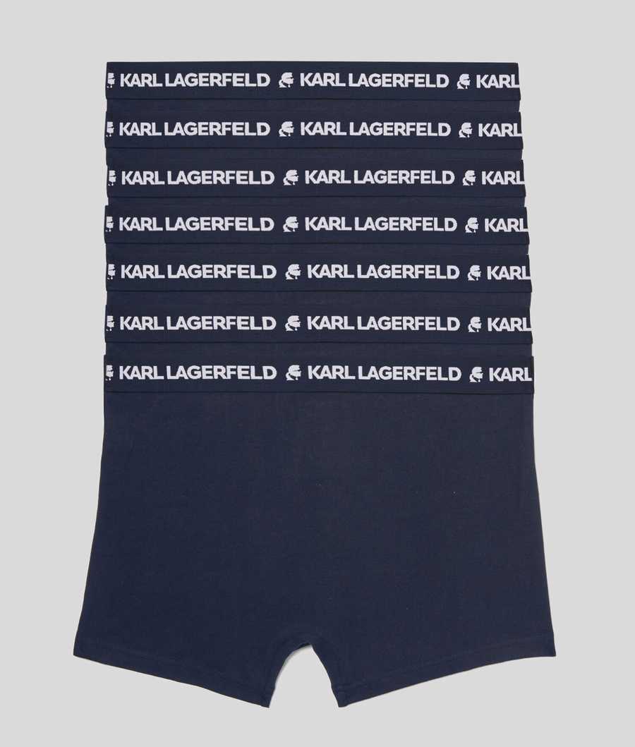 Navy Men's Karl Lagerfeld Karl Logo Trunks - 7 Pack Underwear | TH103UTSD