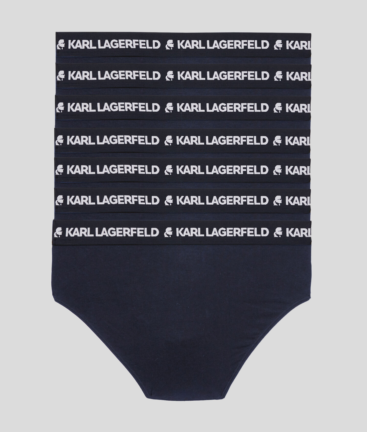 Navy Men's Karl Lagerfeld Logo Briefs - 7 Pack Underwear | TH394QIRS