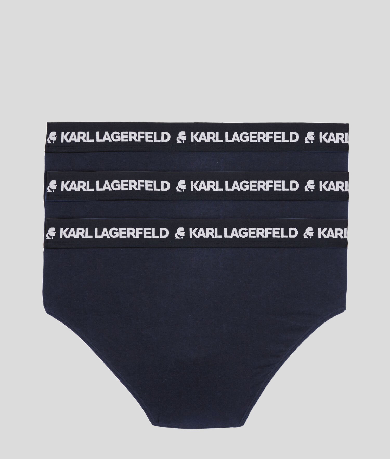 Navy Men's Karl Lagerfeld Logo Briefs 3-pack Underwear | TH069PTQY