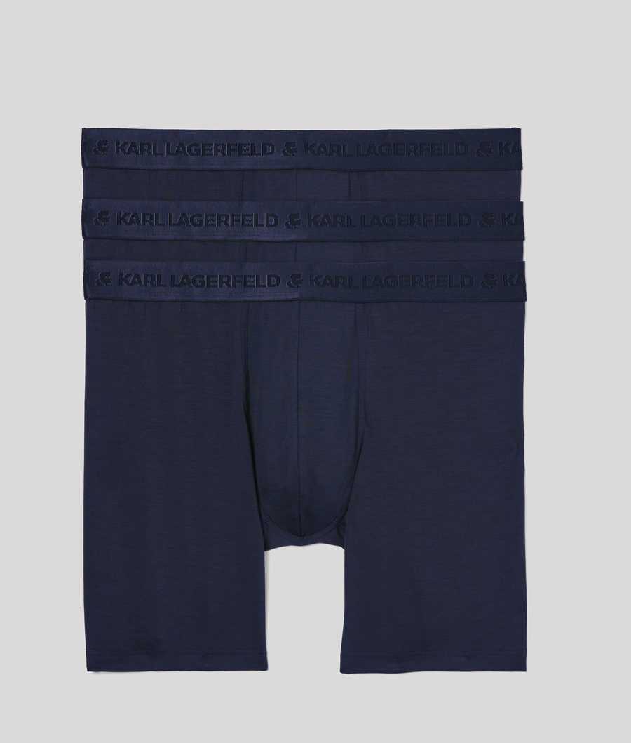 Navy Men\'s Karl Lagerfeld Premium Karl Logo Boxers – 3 Pack Underwear | TH415OCMT