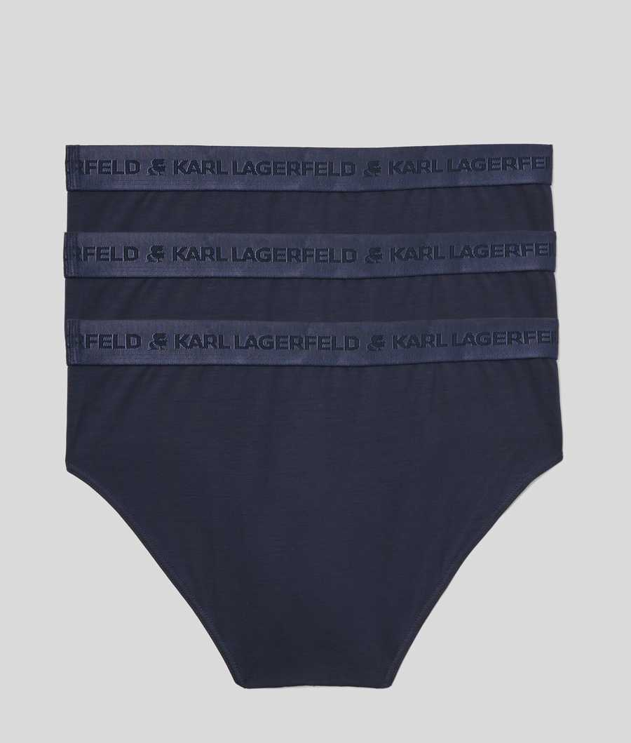 Navy Men's Karl Lagerfeld Premium Karl Logo Brief – 3 Pack Underwear | TH789IPJD