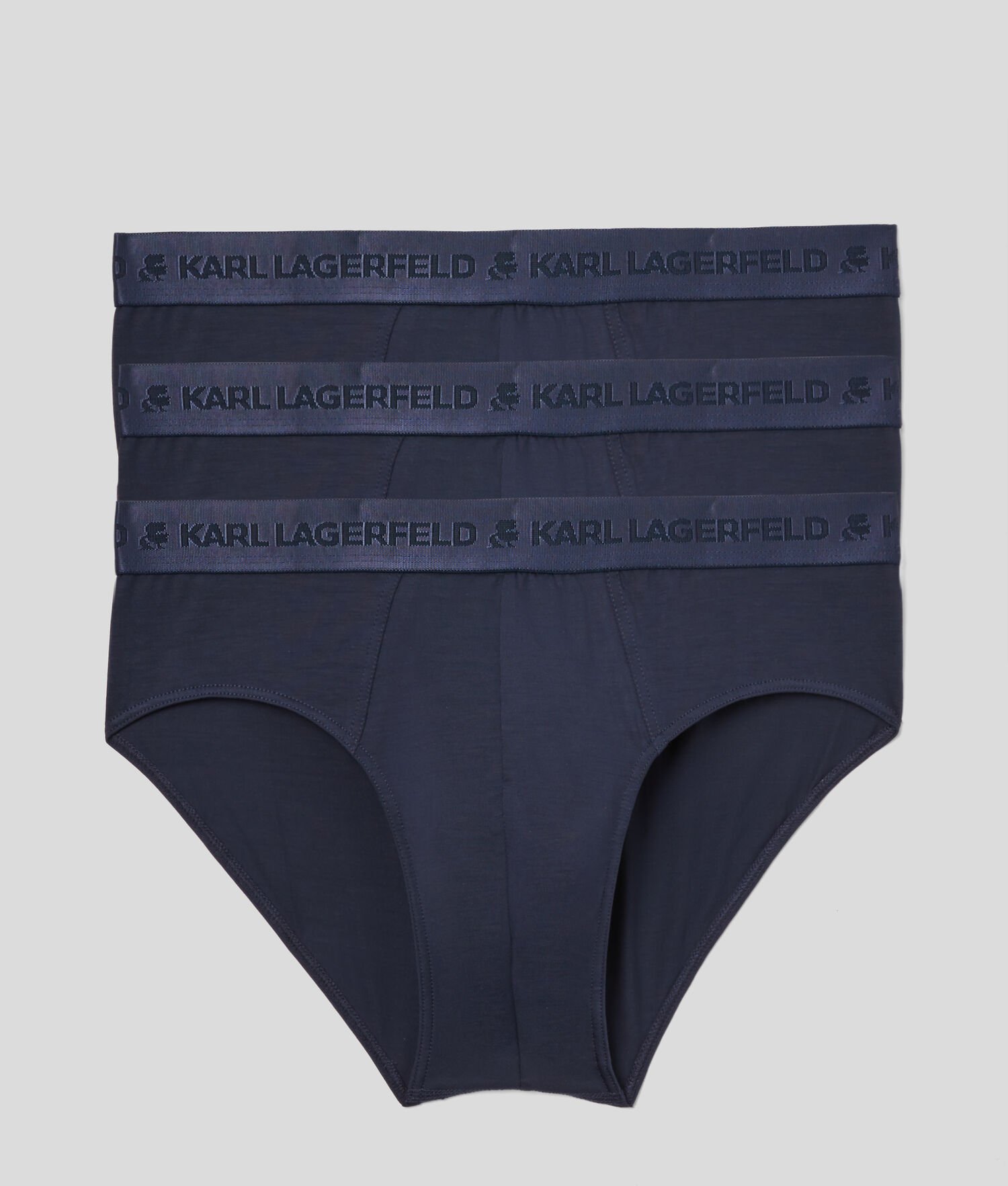 Navy Men\'s Karl Lagerfeld Premium Karl Logo Brief – 3 Pack Underwear | TH789IPJD