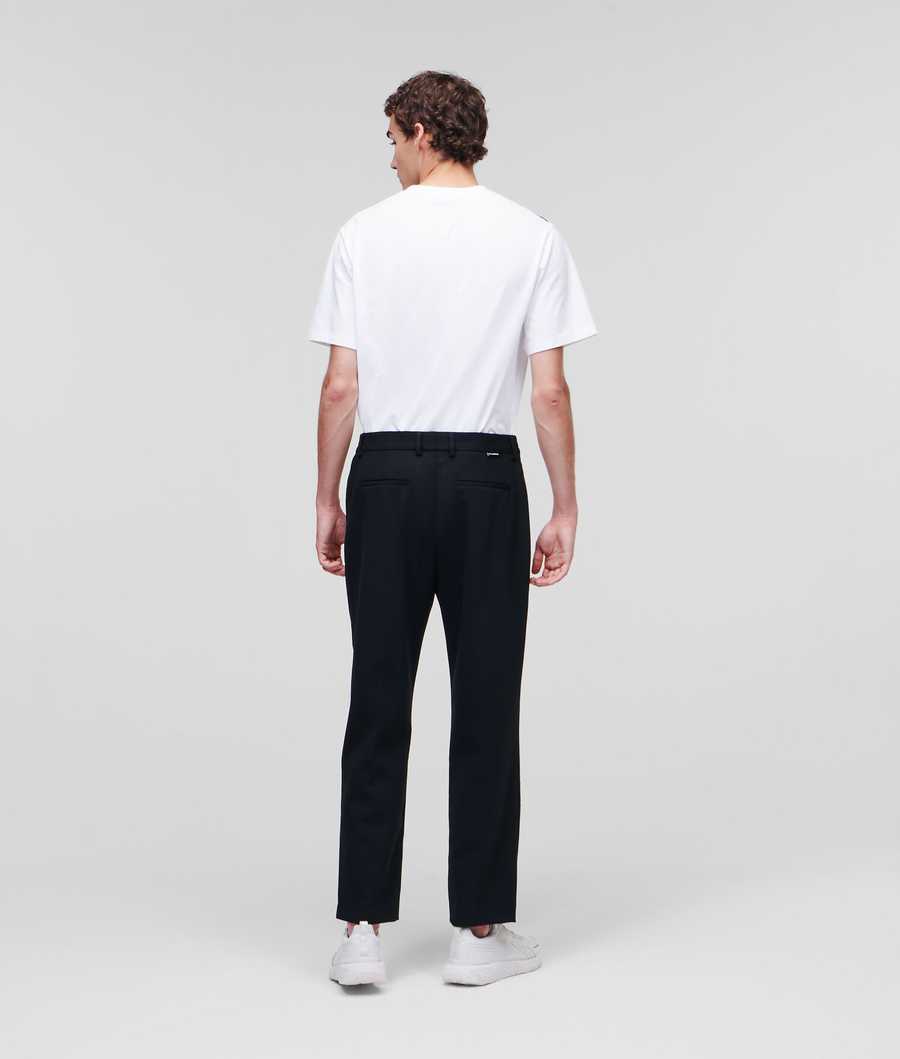 Navy Men's Karl Lagerfeld Tailored With Zipped Pockets Pants | TH293HAXP