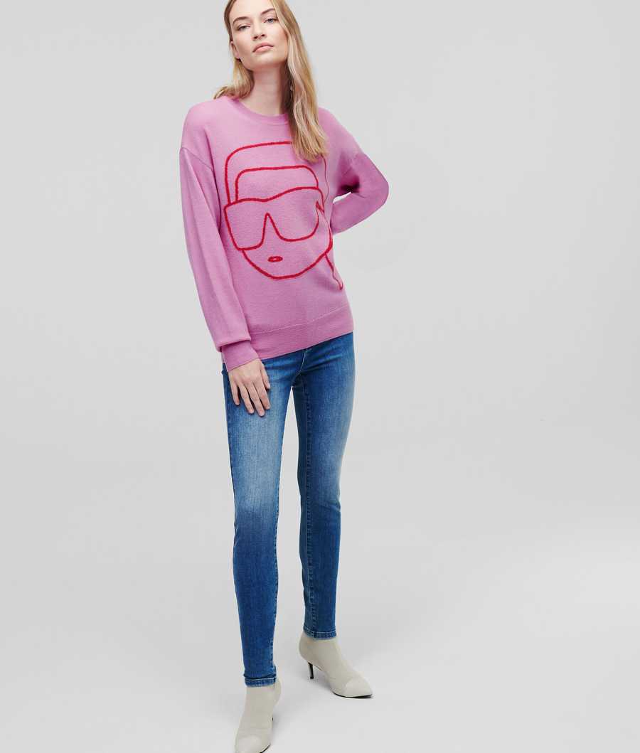 Pink / Red Women's Karl Lagerfeld Ikonik 2.0 Knitwear | TH029TCYB