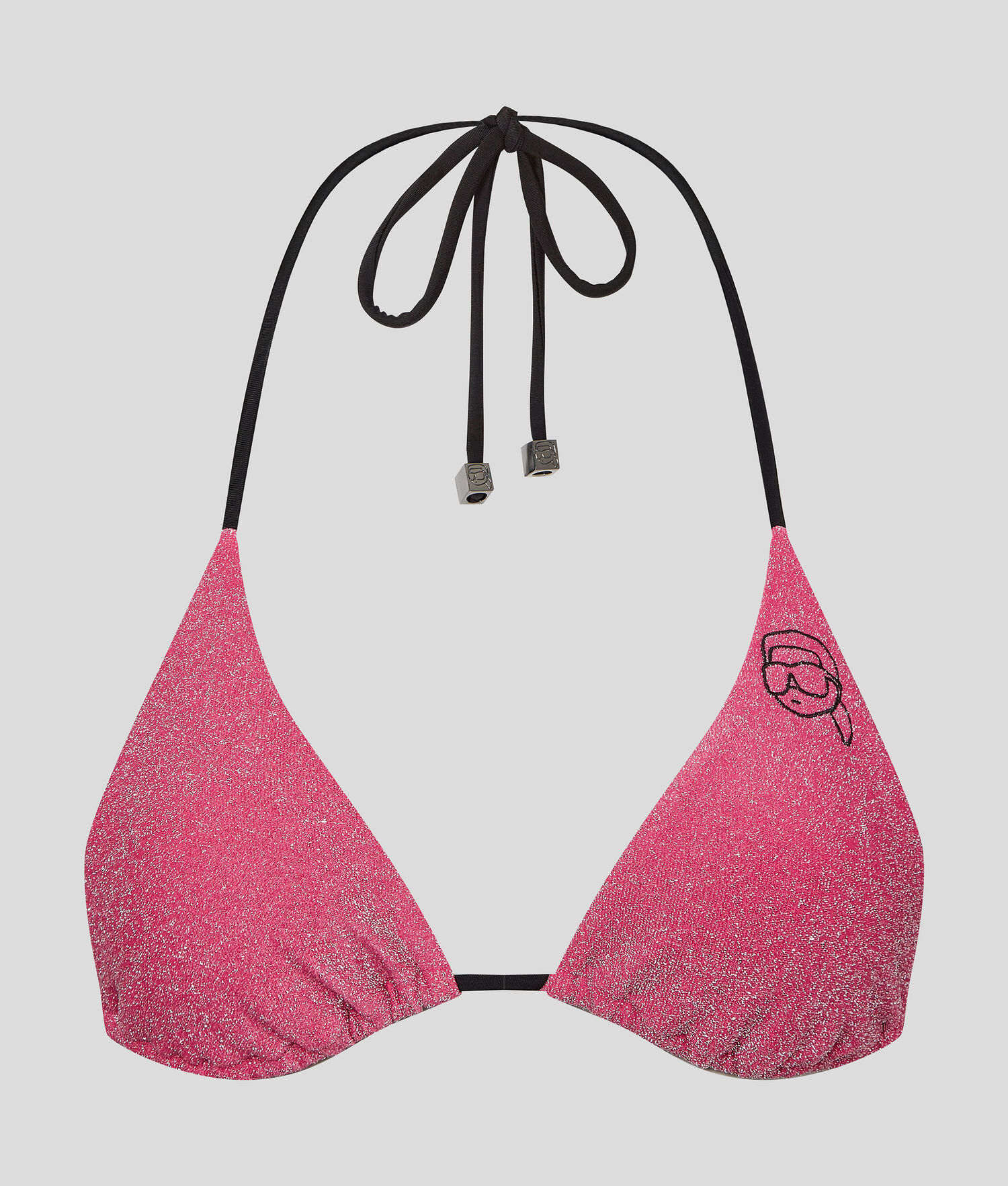 Pink Women's Karl Lagerfeld Ikonik 2.0 Lurex Triangle Beachwear | TH128TNCB