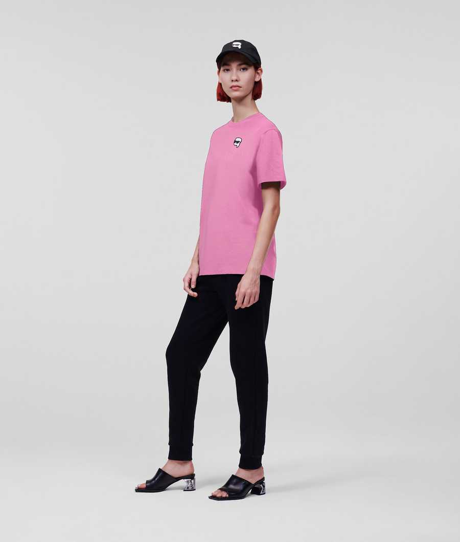 Pink Women's Karl Lagerfeld Ikonik 2.0 Oversized T-Shirts | TH957TRQB