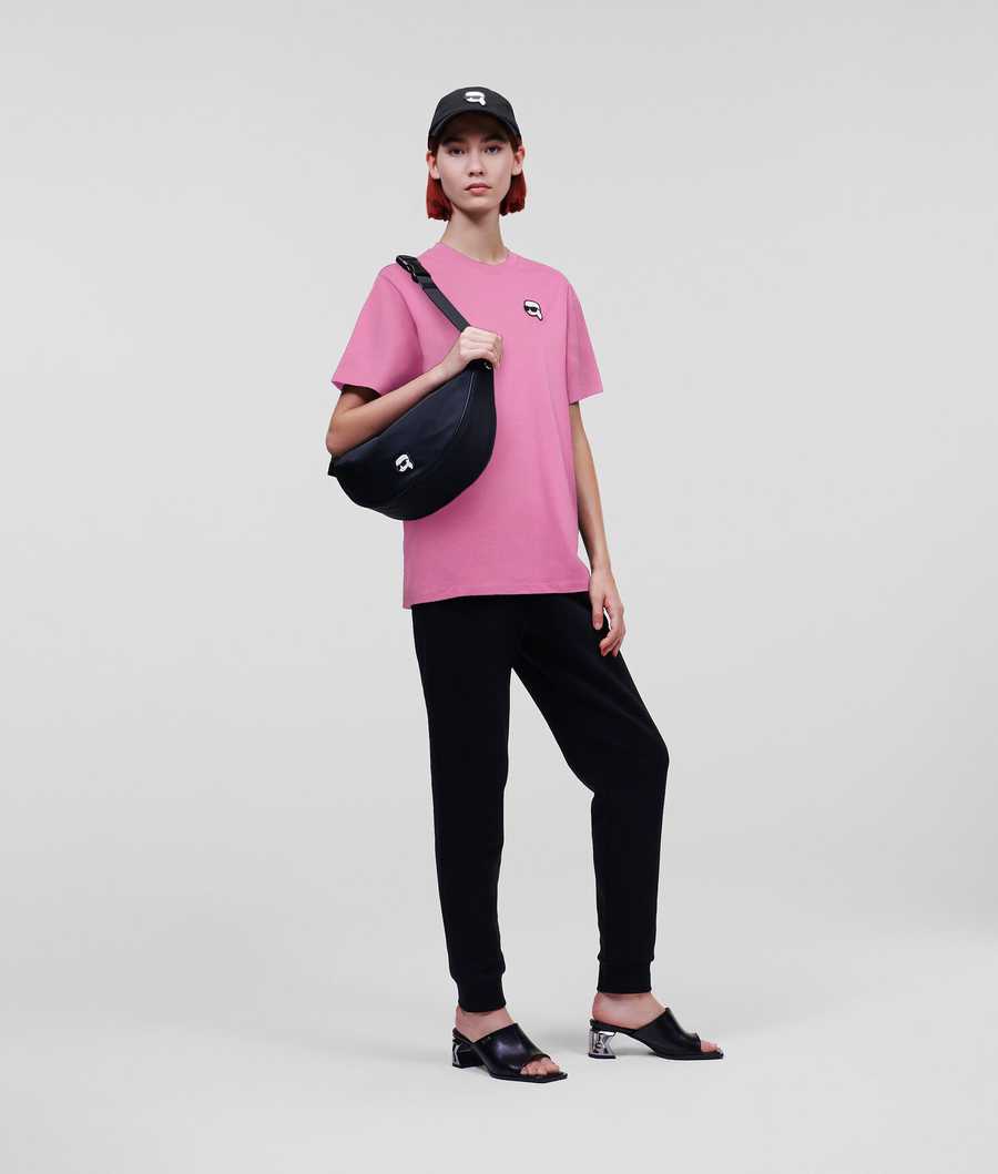 Pink Women's Karl Lagerfeld Ikonik 2.0 Oversized T-Shirts | TH957TRQB