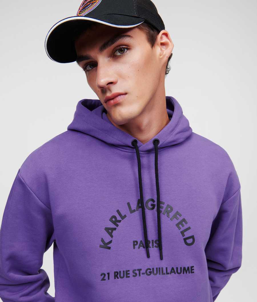 Purple Men's Karl Lagerfeld Rue St-guillaume Sweatshirts | TH749FCMK