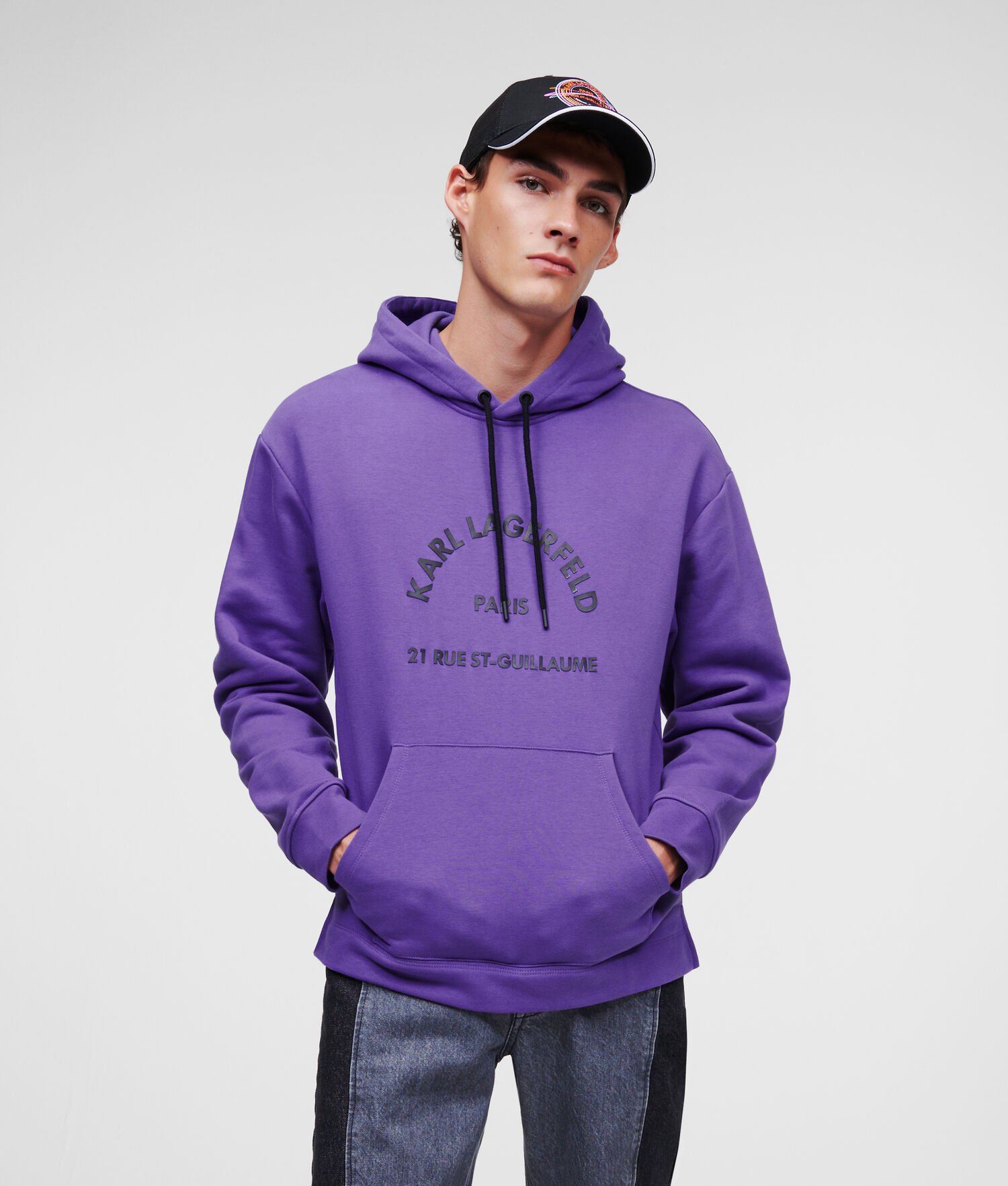 Purple Men\'s Karl Lagerfeld Rue St-guillaume Sweatshirts | TH749FCMK