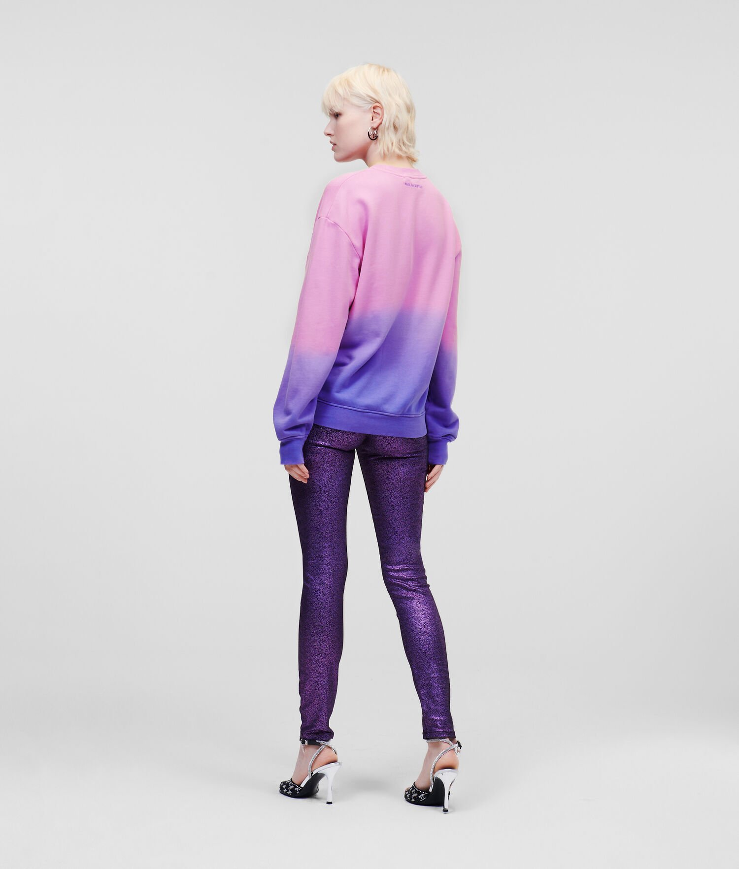 Purple / Pink Women's Karl Lagerfeld Ombré Rue St-guillaume Sweatshirts | TH413FYXL