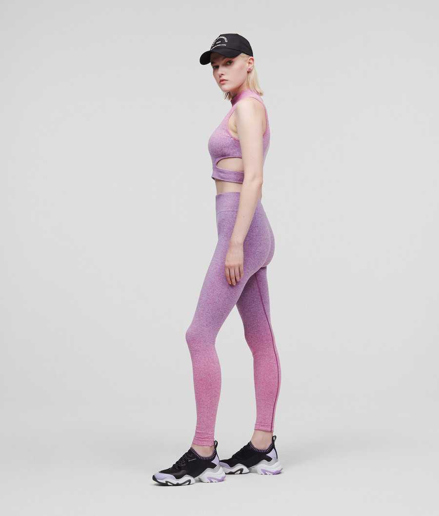 Purple / Pink Women's Karl Lagerfeld Rue St-guillaume Seamless Pants | TH396LIZF