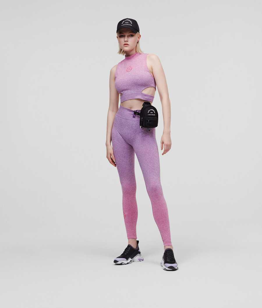 Purple / Pink Women's Karl Lagerfeld Rue St-guillaume Seamless Pants | TH396LIZF