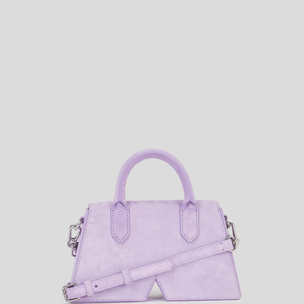 Purple Women's Karl Lagerfeld Essential K Crossbody Bags | TH296NRSP