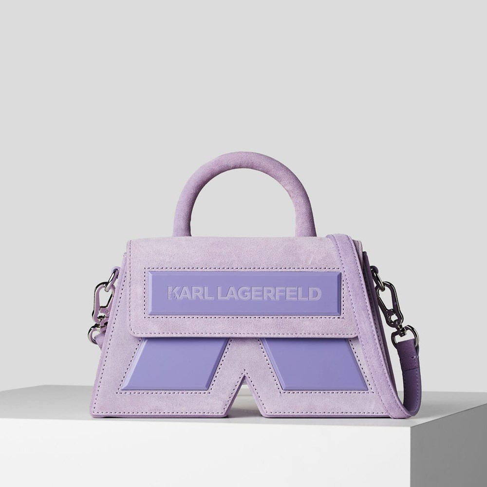 Purple Women\'s Karl Lagerfeld Essential K Crossbody Bags | TH296NRSP