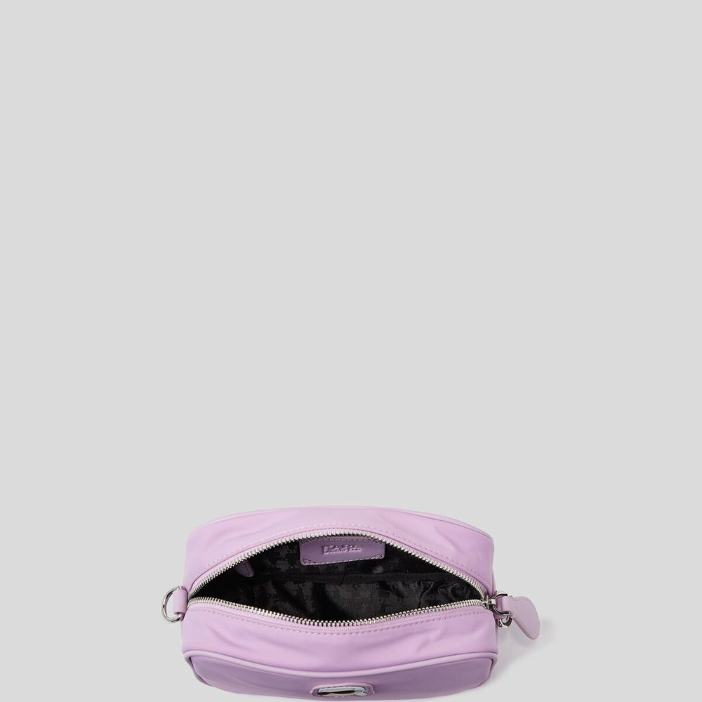 Purple Women's Karl Lagerfeld K/Ikonik 2.0 Nylon Camera Bag | TH132YPCR