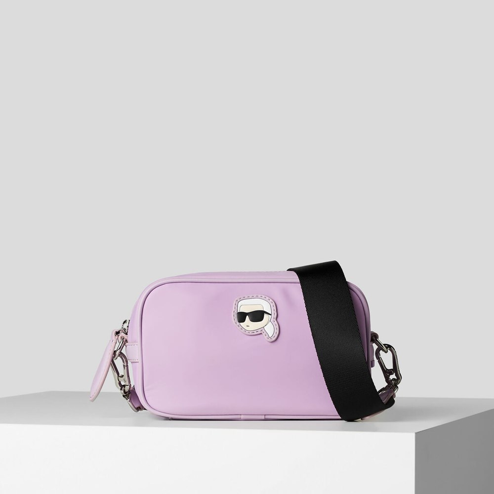 Purple Women\'s Karl Lagerfeld K/Ikonik 2.0 Nylon Camera Bag | TH132YPCR