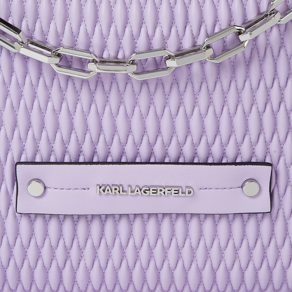 Purple Women's Karl Lagerfeld K/Kushion Quilted Extra-large Shoulder Bags | TH546AUXE