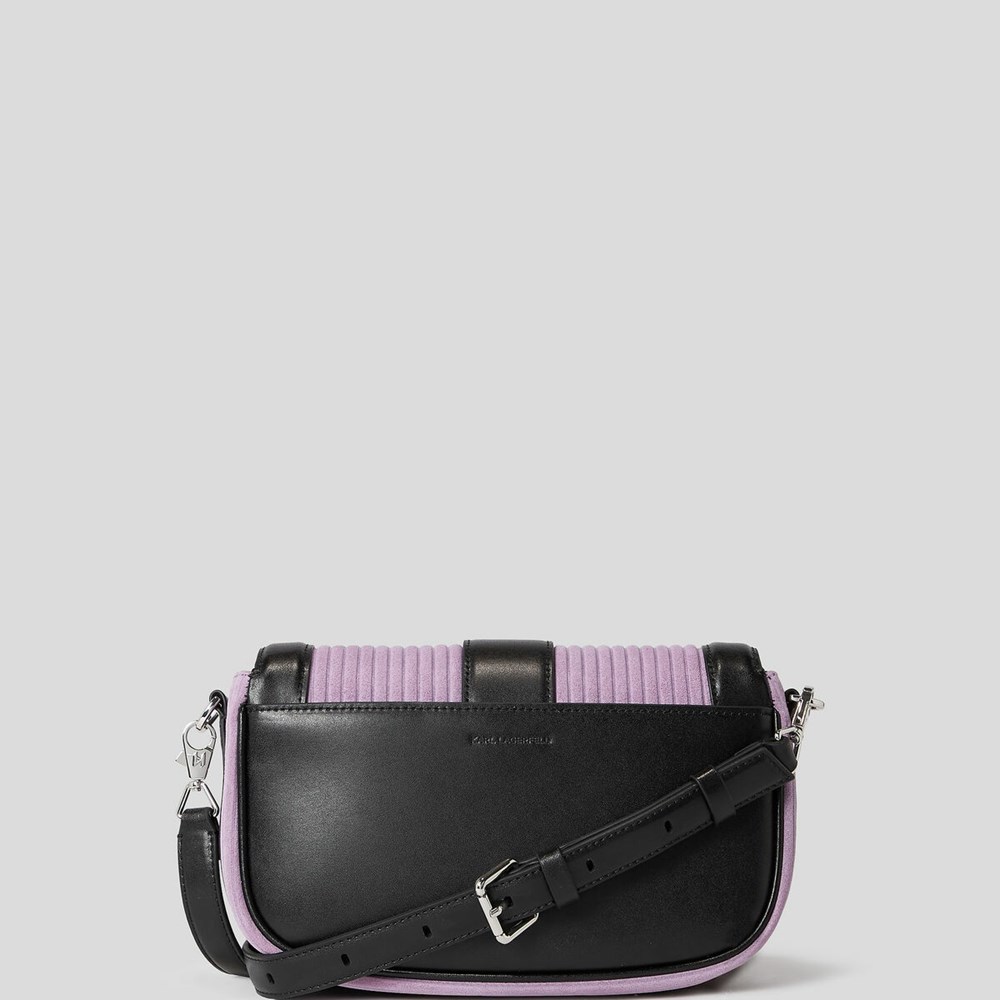 Purple Women's Karl Lagerfeld K/Saddle Corduroy Baguette Bag | TH841FQSR