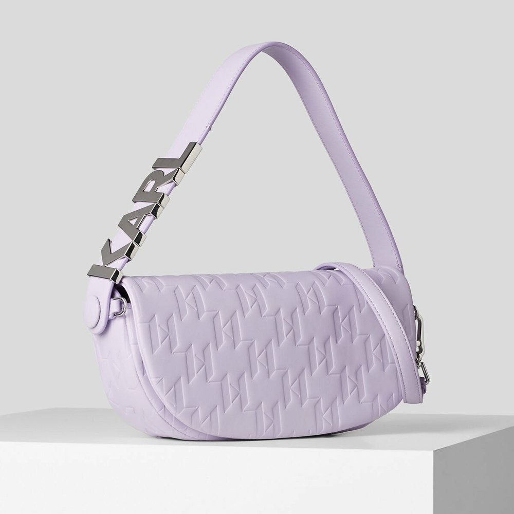 Purple Women\'s Karl Lagerfeld K/Swing Baguette Bag | TH139EXRZ