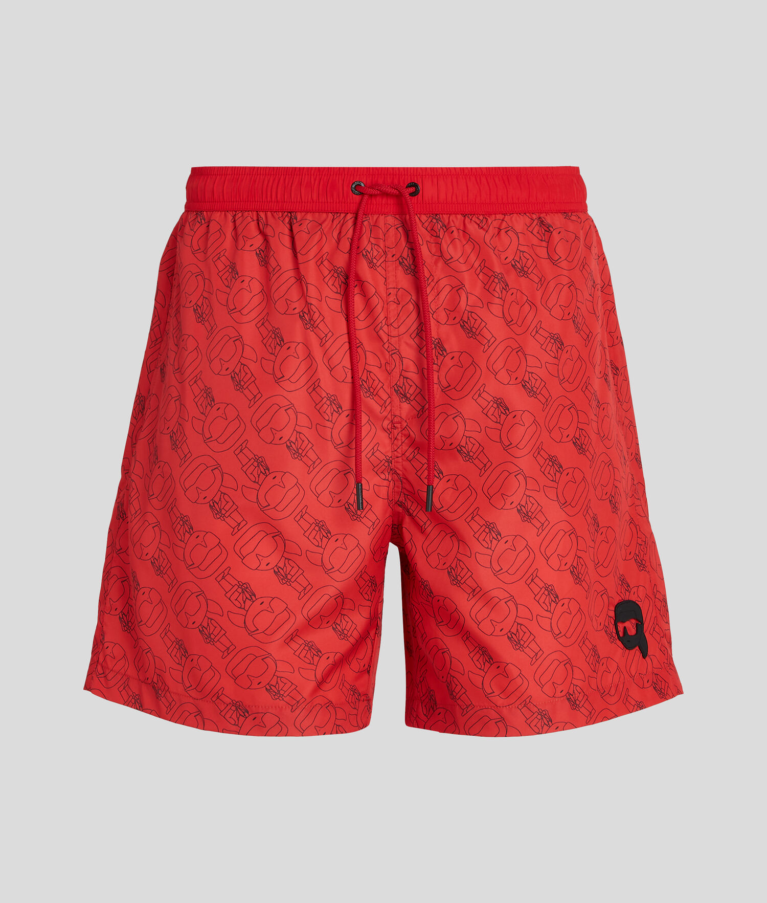 Red Men's Karl Lagerfeld Ikonik 2.0 All-over Print Board Shorts Beachwear | TH567KPHT