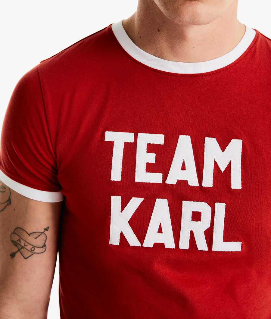 Red Men's Karl Lagerfeld Karl Lagerfeld X Alled-martinez Team Karl T-Shirts | TH346IXSZ