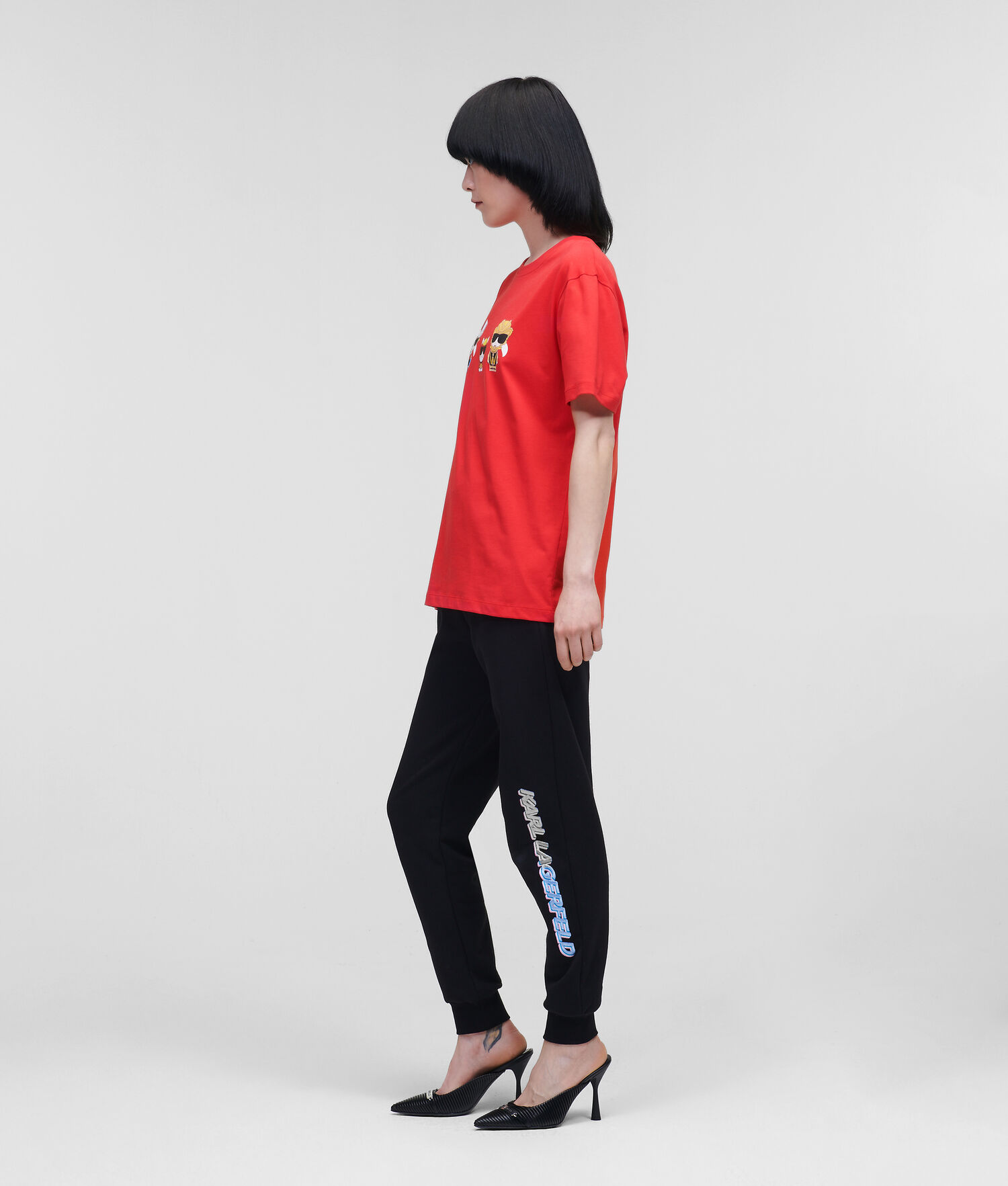 Red Women's Karl Lagerfeld Ikonik Heroes T-Shirts | TH718AHIC