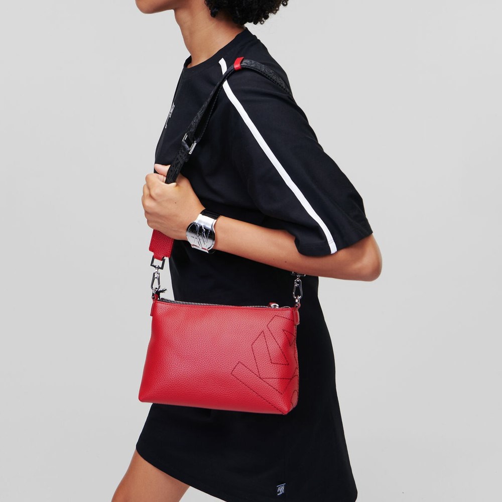 Red Women's Karl Lagerfeld K/Athleisure Crossbody Bags | TH923USXC