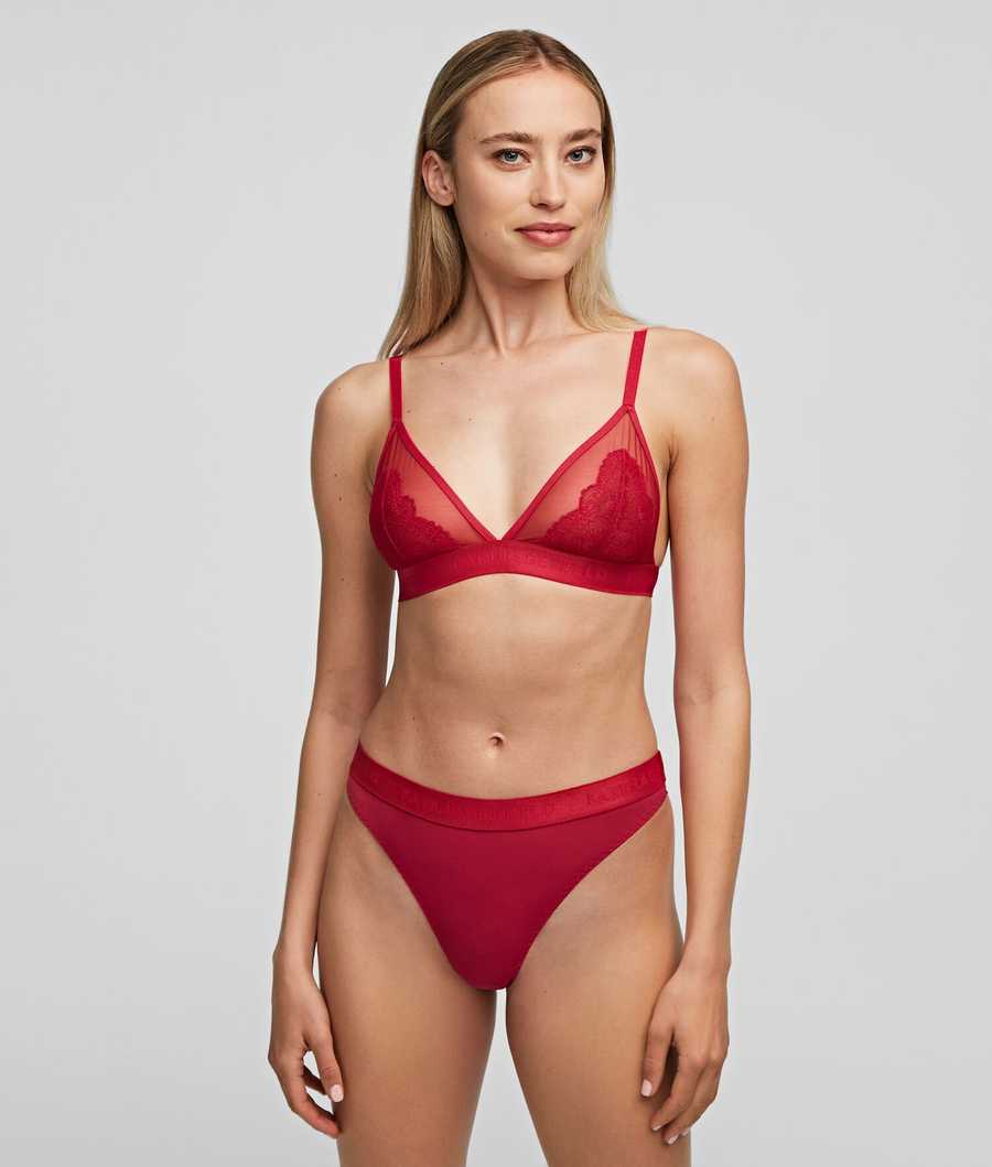 Red Women's Karl Lagerfeld Lace Briefs Underwear | TH364RUXT