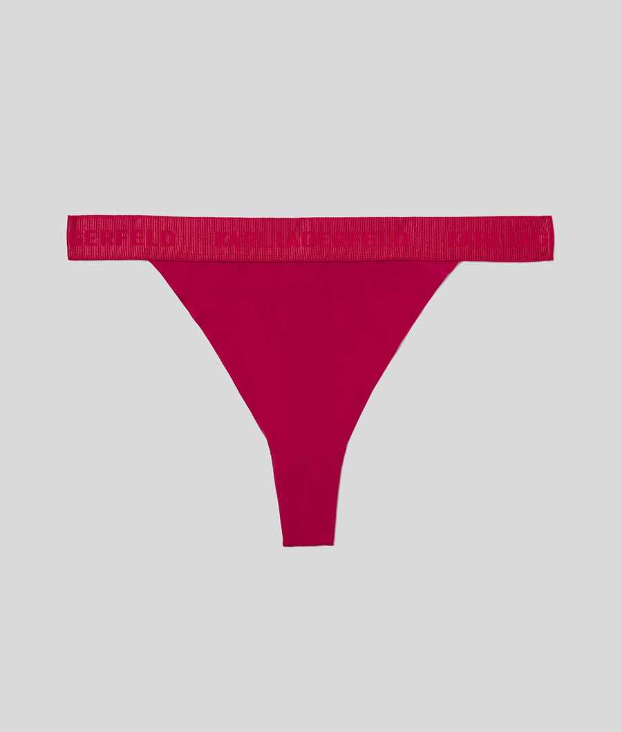 Red Women\'s Karl Lagerfeld Lace Thong Underwear | TH648SKWQ