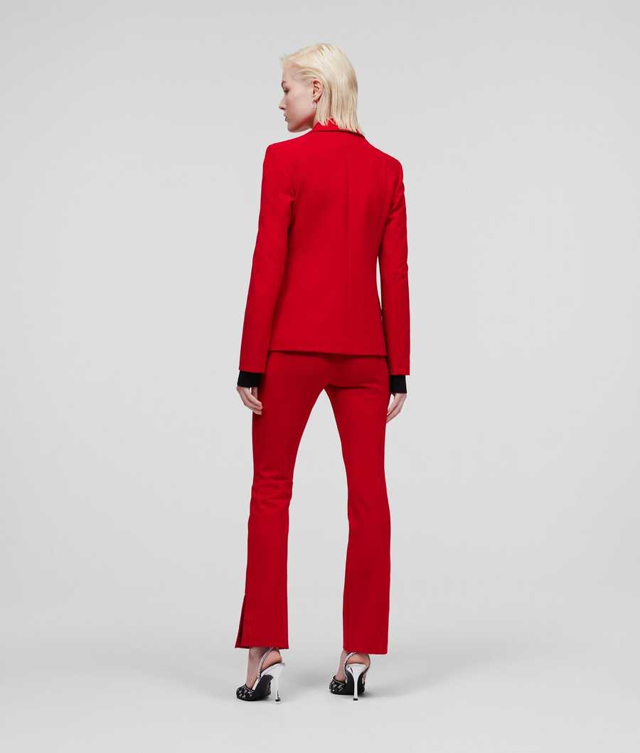 Red Women's Karl Lagerfeld Punto Jackets | TH531HNST