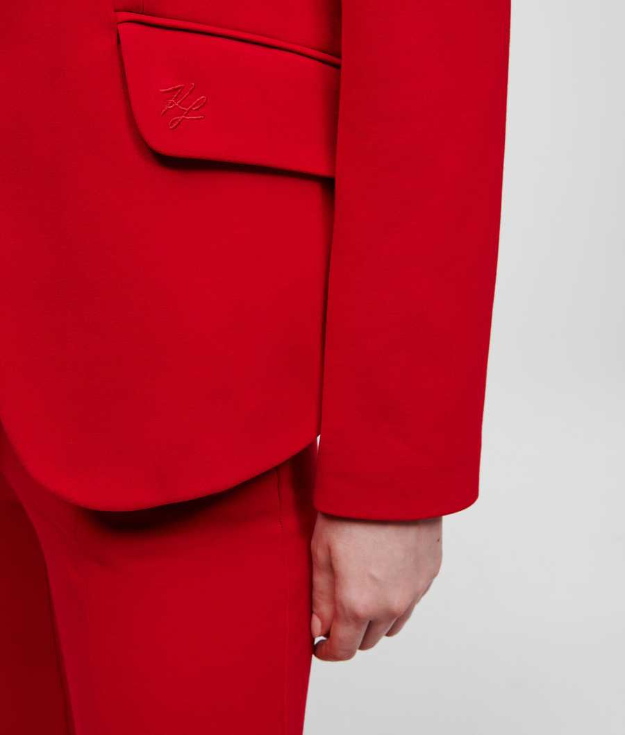 Red Women's Karl Lagerfeld Punto Jackets | TH531HNST