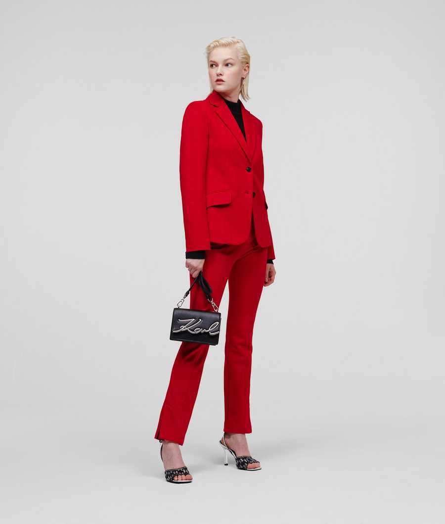 Red Women's Karl Lagerfeld Punto Jackets | TH531HNST