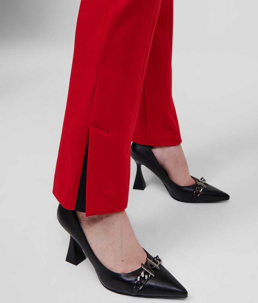 Red Women's Karl Lagerfeld Punto Pants | TH124JUCL