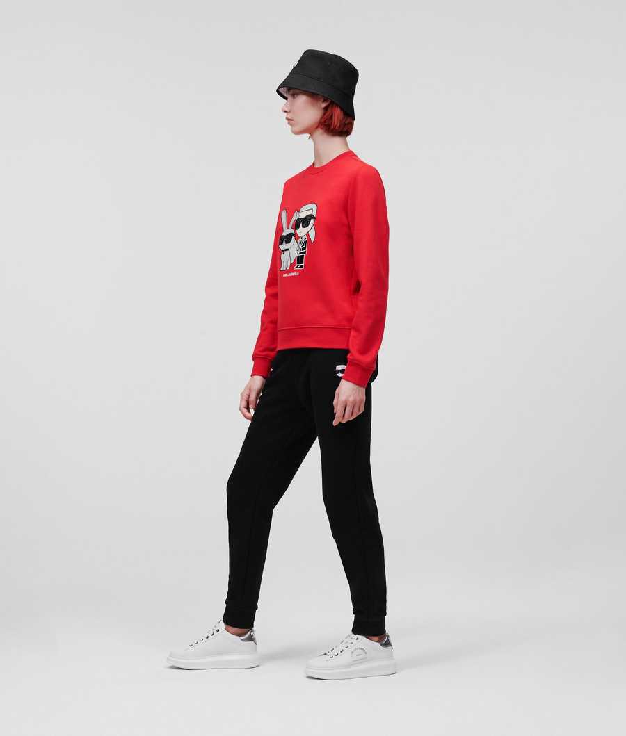 Red Women's Karl Lagerfeld Year Of The Rabbit Sweatshirts | TH203IOGM